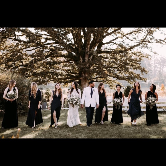 Hayley Paige Occasions Navy Gown - Picture 9 of 9